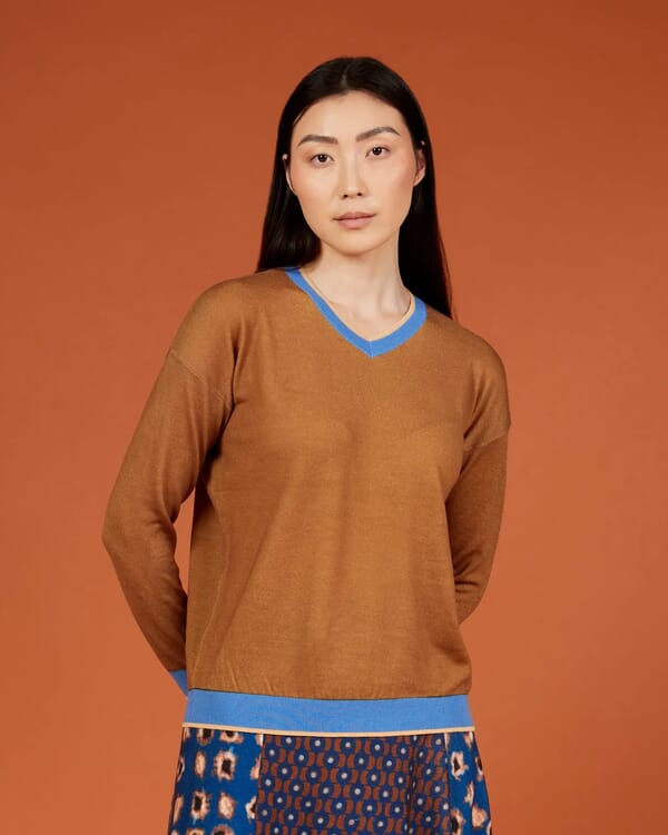 in bed with you ABSTRACT PRINT BOAT NECK JUMPER COL.871