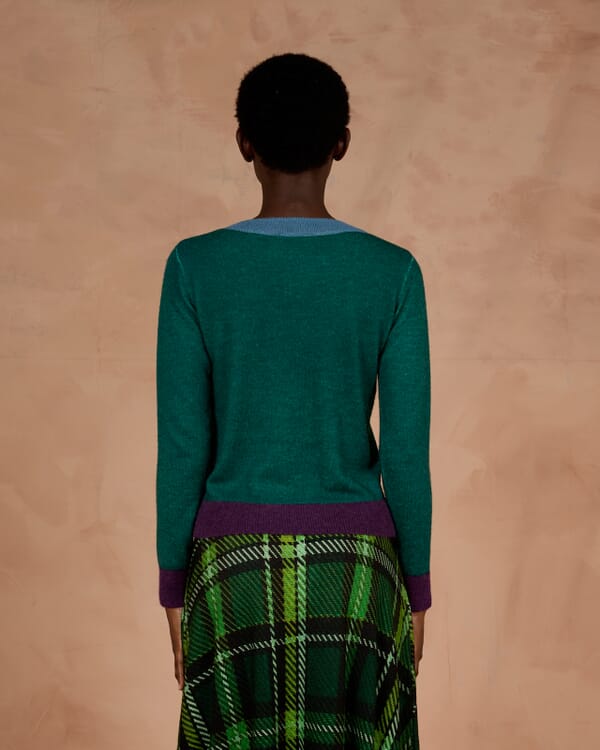 In Bed With You ABSTRACT PRINT LONG CARDIGAN JACKET COL.850