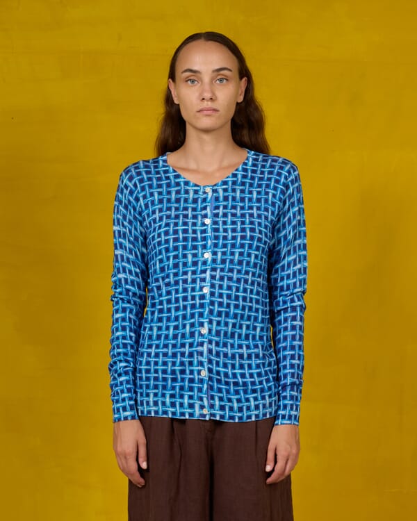 In Bed With You ABSTRACT PRINT LONG CARDIGAN JACKET COL.850