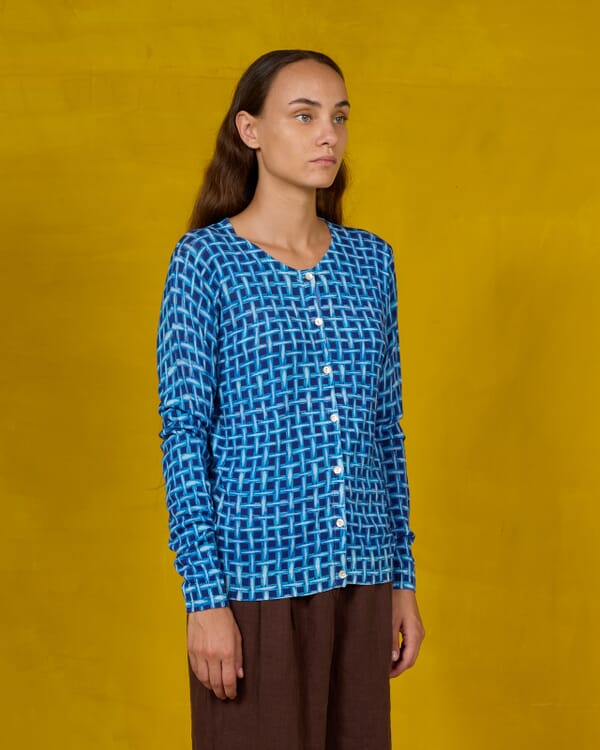 In Bed With You ABSTRACT PRINT LONG CARDIGAN JACKET COL.850