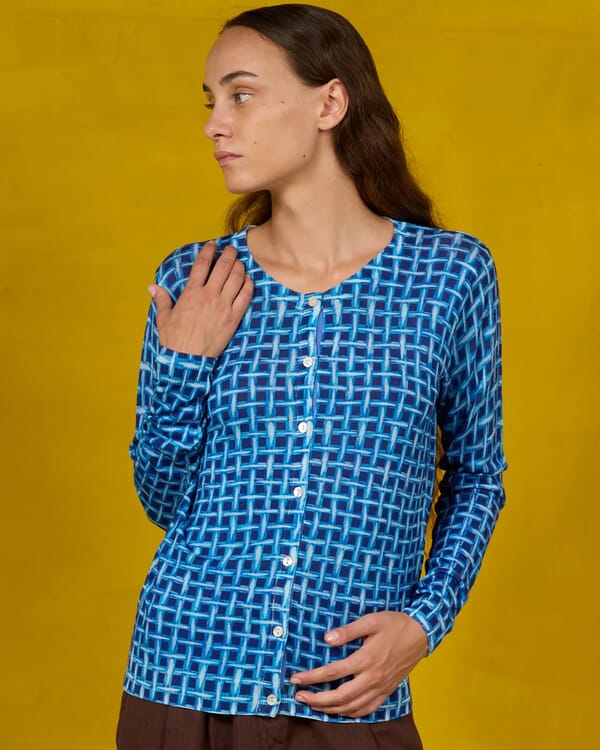 in bed with you ABSTRACT PRINT LONG CARDIGAN JACKET COL.850