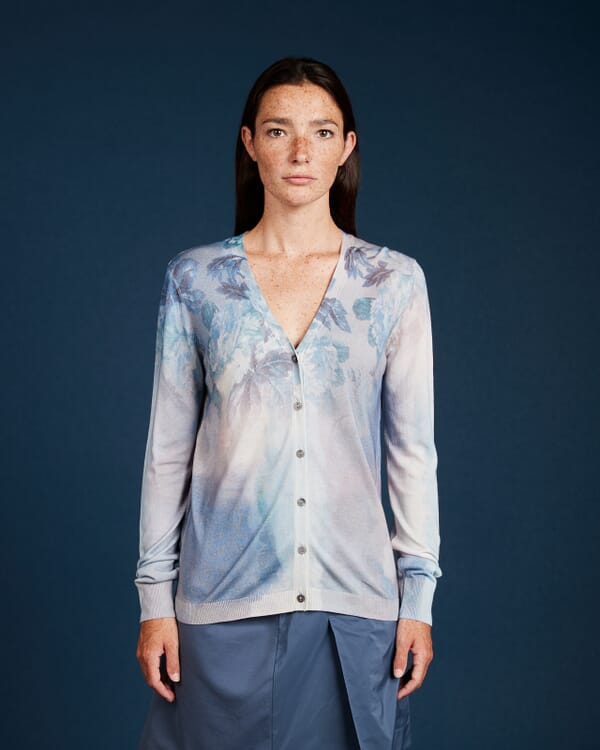 In Bed With You ABSTRACT PRINT LONG CARDIGAN JACKET COL.850