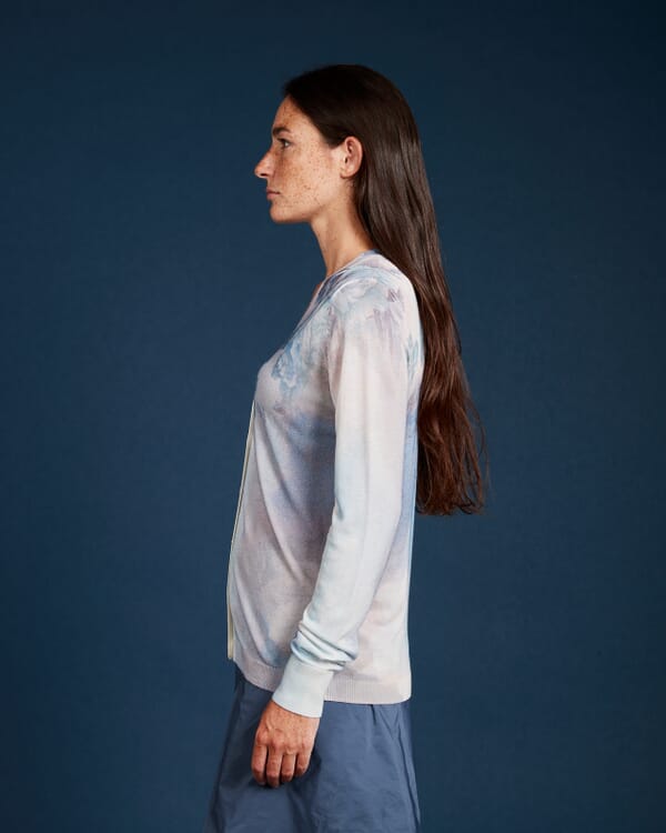 In Bed With You ABSTRACT PRINT LONG CARDIGAN JACKET COL.850