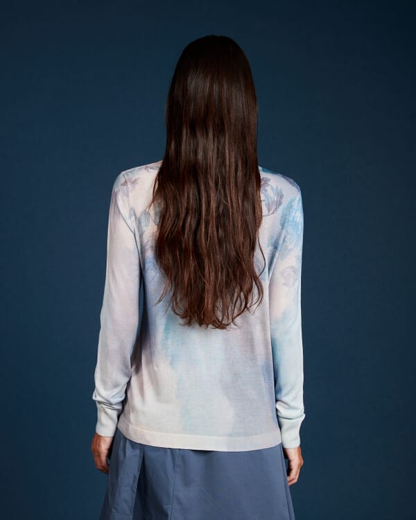 In Bed With You ABSTRACT PRINT LONG CARDIGAN JACKET COL.850