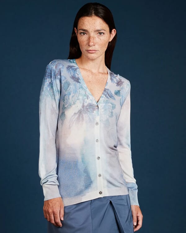 in bed with you ABSTRACT PRINT LONG CARDIGAN JACKET COL.850