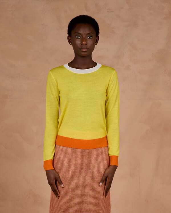 In Bed With You ABSTRACT PRINT POLO NECK JUMPER COL.816