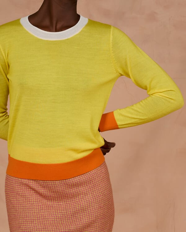 In Bed With You ABSTRACT PRINT POLO NECK JUMPER COL.816