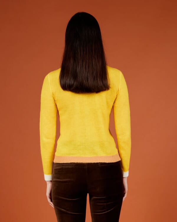 In Bed With You ABSTRACT PRINT POLO NECK JUMPER COL.816