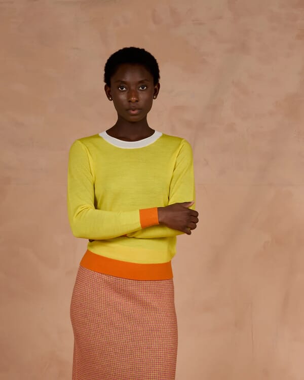 in bed with you ABSTRACT PRINT POLO NECK JUMPER COL.816