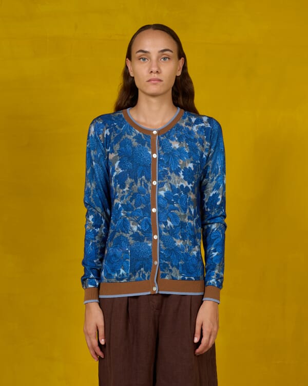 In Bed With You ABSTRACT PRINT POLO NECK JUMPER COL.845