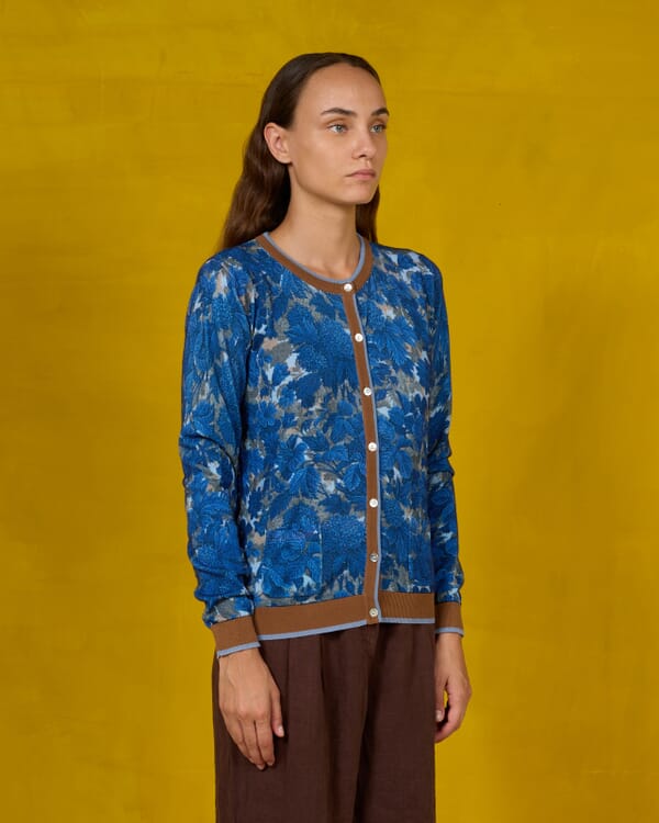 In Bed With You ABSTRACT PRINT POLO NECK JUMPER COL.845