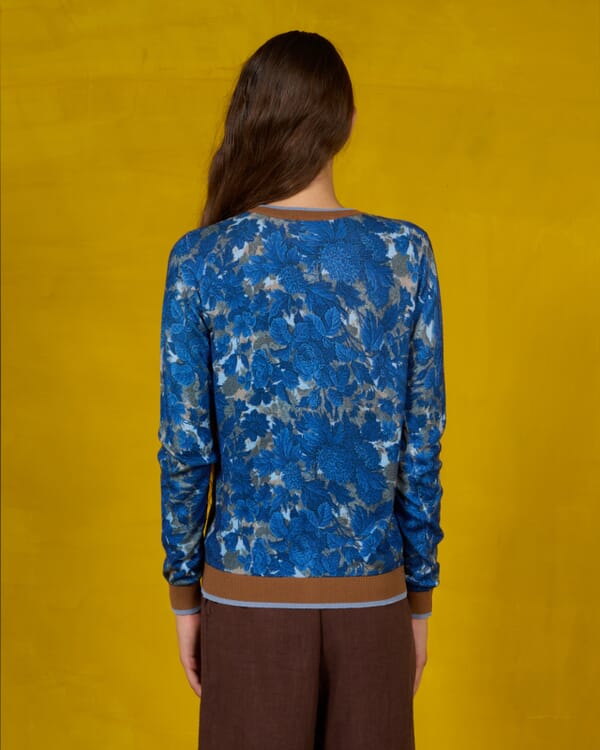 In Bed With You ABSTRACT PRINT POLO NECK JUMPER COL.845