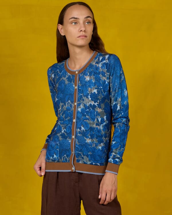 in bed with you ABSTRACT PRINT POLO NECK JUMPER COL.845