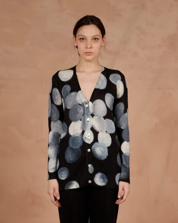 In Bed With You ABSTRACT PRINT V NECK JUMPER COL. 1029