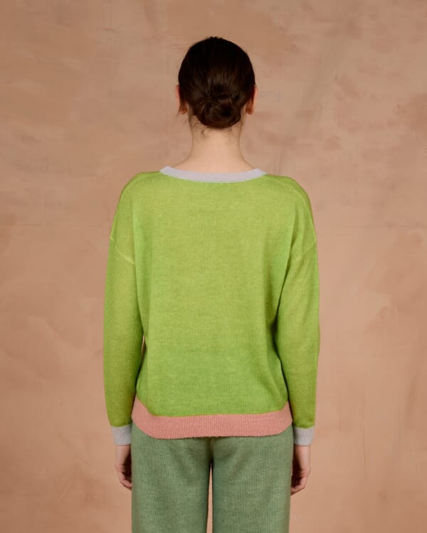 In Bed With You ABSTRACT PRINT V NECK JUMPER COL. 1029