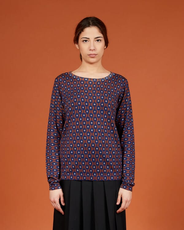 In Bed With You ABSTRACT PRINT V NECK JUMPER COL.202