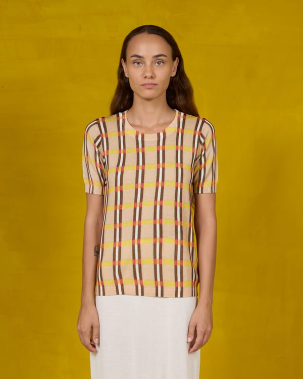 In Bed With You ABSTRACT PRINT V NECK JUMPER COL. 840