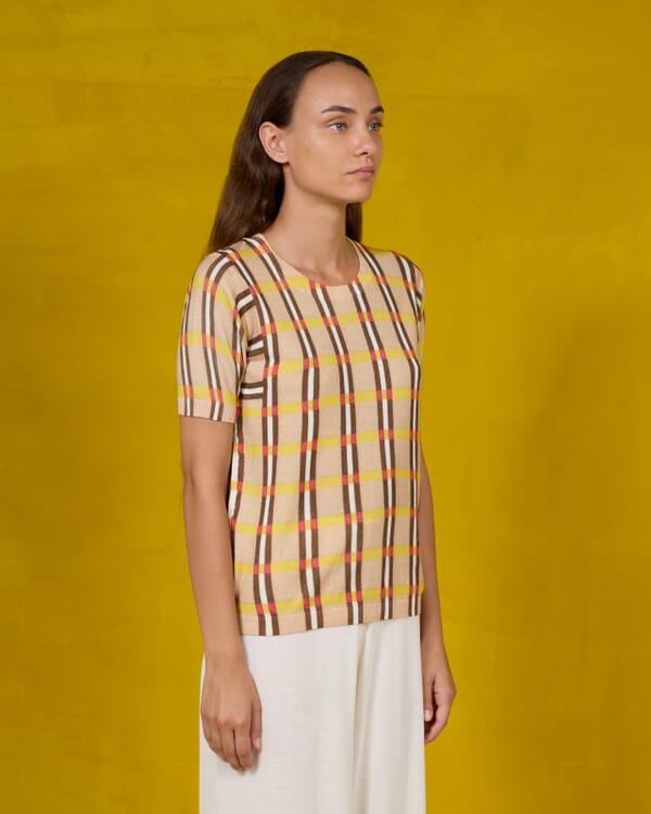 In Bed With You ABSTRACT PRINT V NECK JUMPER COL. 840