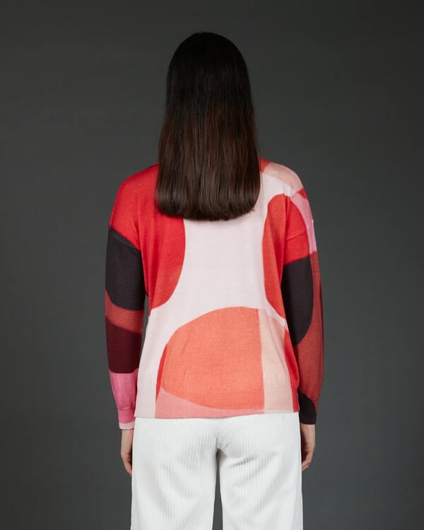 In Bed With You ABSTRACT PRINT V NECK JUMPER COL. 849