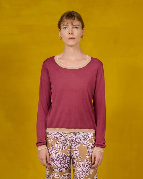 In Bed With You CONTRAST-EDGE GEOMETRIC PRINT CARDIGAN WITH POCKETS COL. 830