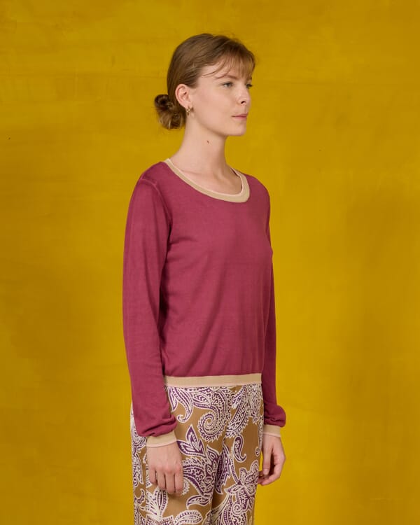 In Bed With You CONTRAST-EDGE GEOMETRIC PRINT CARDIGAN WITH POCKETS COL. 830