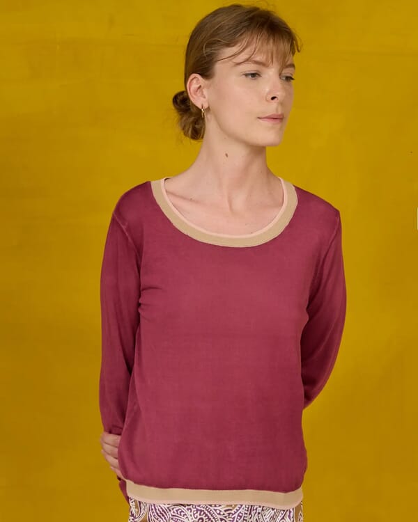 in bed with you CONTRAST-EDGE GEOMETRIC PRINT CARDIGAN WITH POCKETS COL. 830