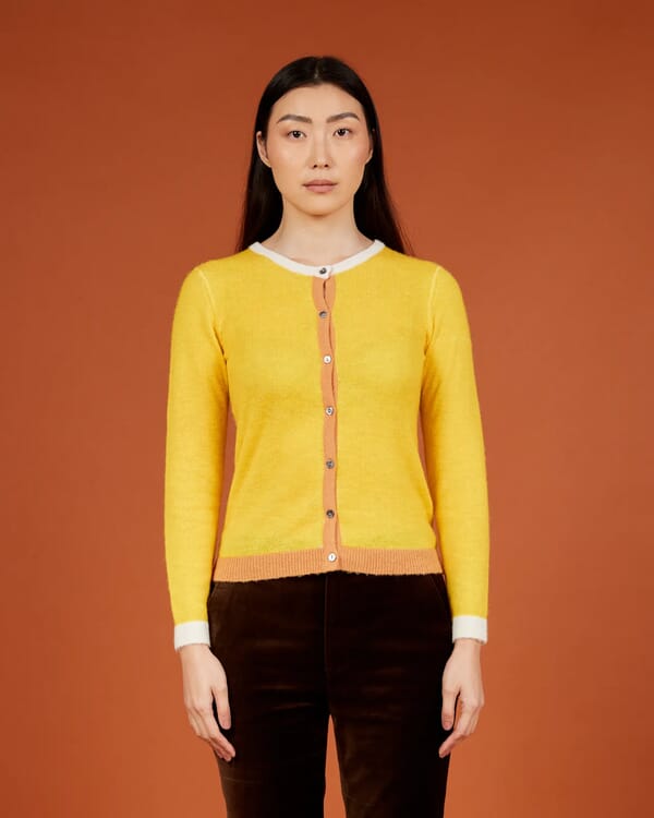 In Bed With You CONTRAST-EDGE PRINT CARDIGAN WITH POCKETS COL. 004