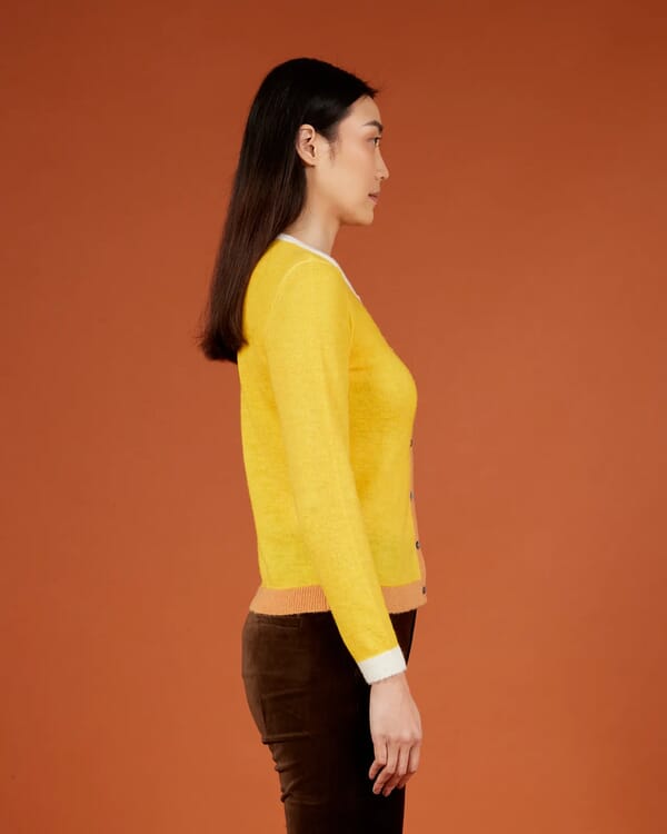 In Bed With You CONTRAST-EDGE PRINT CARDIGAN WITH POCKETS COL. 004