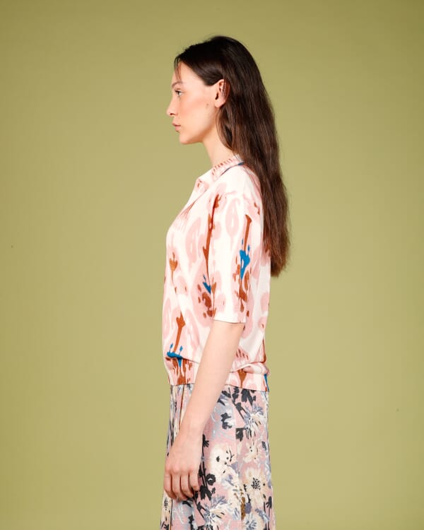 In Bed With You CONTRAST-EDGE PRINT CARDIGAN WITH POCKETS COL. 004