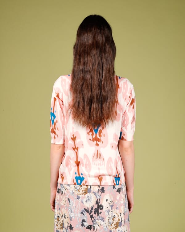 In Bed With You CONTRAST-EDGE PRINT CARDIGAN WITH POCKETS COL. 004