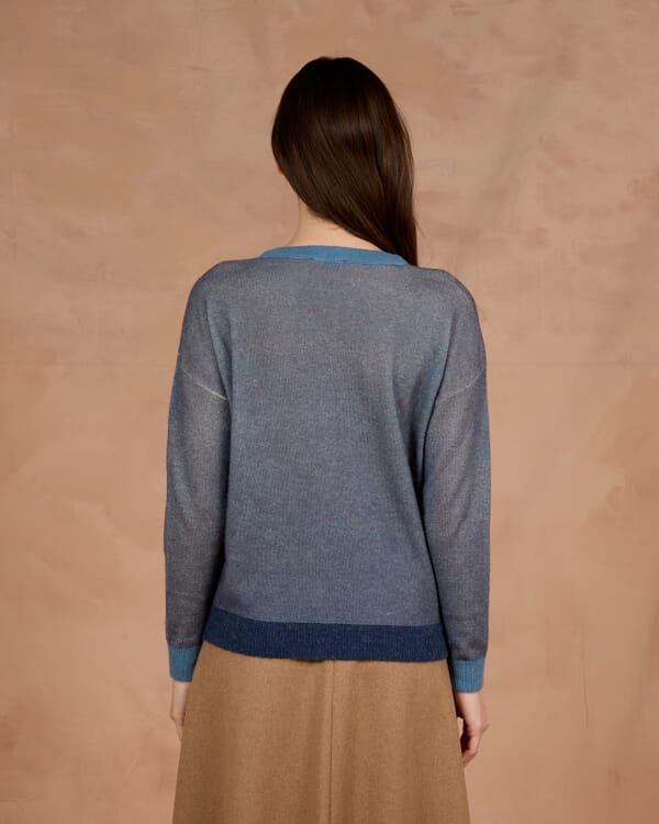 In Bed With You CONTRAST-EDGE PRINT CARDIGAN WITH POCKETS COL. 015