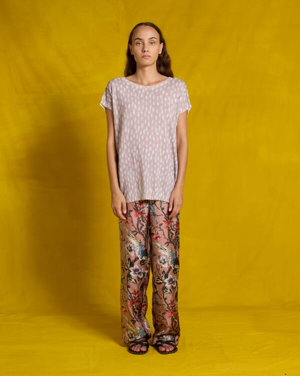 In Bed With You CONTRAST-EDGE PRINT CARDIGAN WITH POCKETS COL. 022