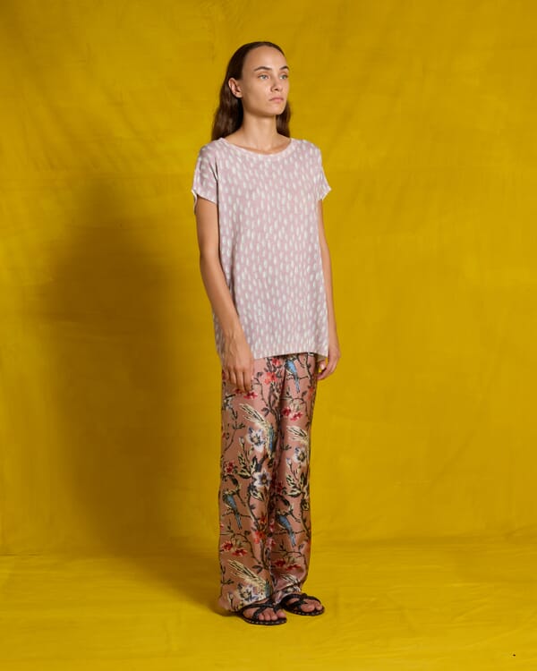 In Bed With You CONTRAST-EDGE PRINT CARDIGAN WITH POCKETS COL. 022