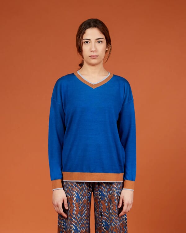 In Bed With You CONTRAST-EDGE PRINT CARDIGAN WITH POCKETS COL. 022