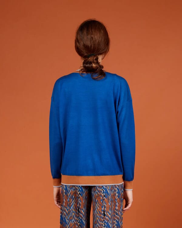 In Bed With You CONTRAST-EDGE PRINT CARDIGAN WITH POCKETS COL. 022