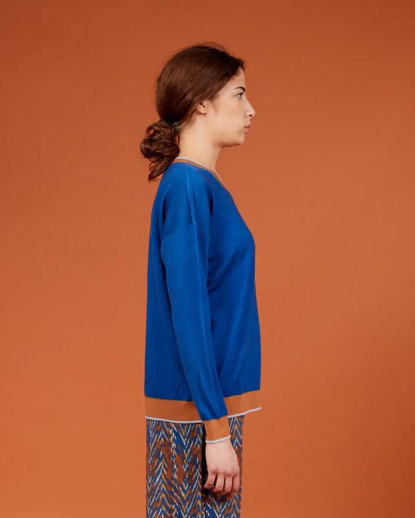 In Bed With You CONTRAST-EDGE PRINT CARDIGAN WITH POCKETS COL. 022