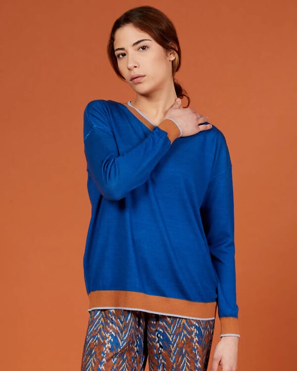 in bed with you CONTRAST-EDGE PRINT CARDIGAN WITH POCKETS COL. 022