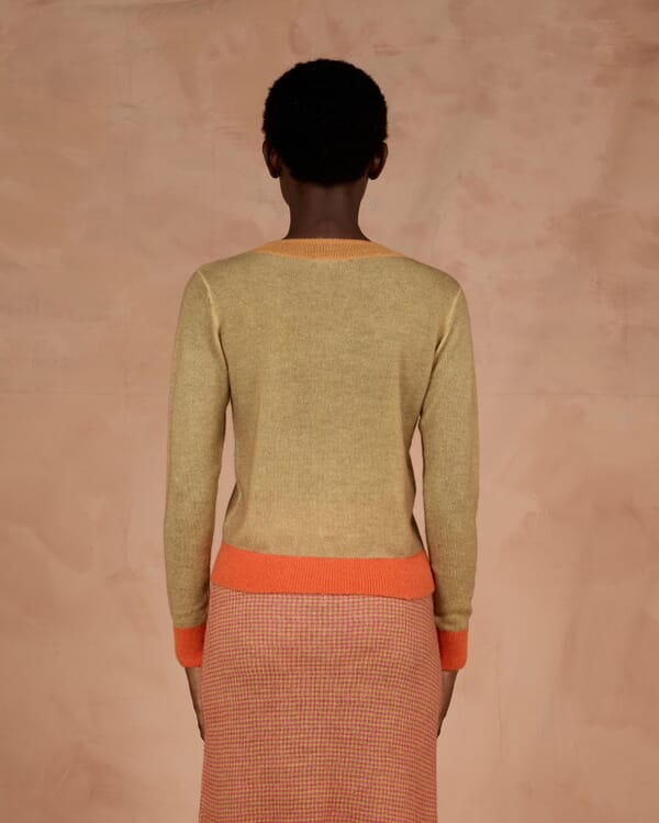 In Bed With You CONTRAST-EDGE PRINT CARDIGAN WITH POCKETS COL. 030