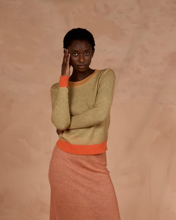 In Bed With You CONTRAST-EDGE PRINT CARDIGAN WITH POCKETS COL. 030