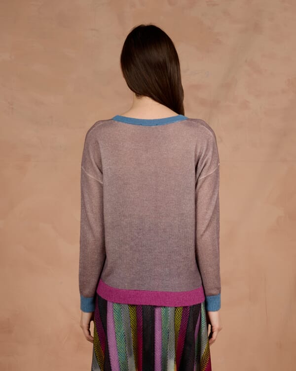 In Bed With You CONTRAST-EDGE PRINT CARDIGAN WITH POCKETS COL. 030