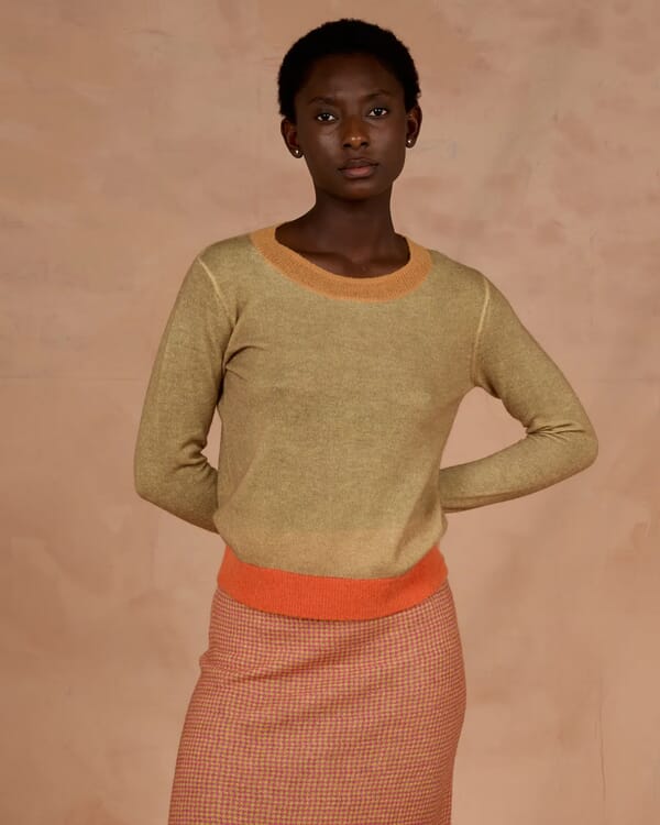 in bed with you CONTRAST-EDGE PRINT CARDIGAN WITH POCKETS COL. 030