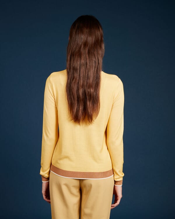 In Bed With You CONTRAST-EDGE PRINT CARDIGAN WITH POCKETS COL. 051