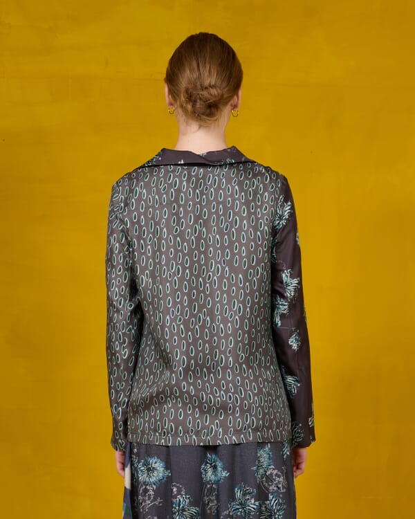 In Bed With You CONTRAST-EDGE PRINT CARDIGAN WITH POCKETS COL. 122