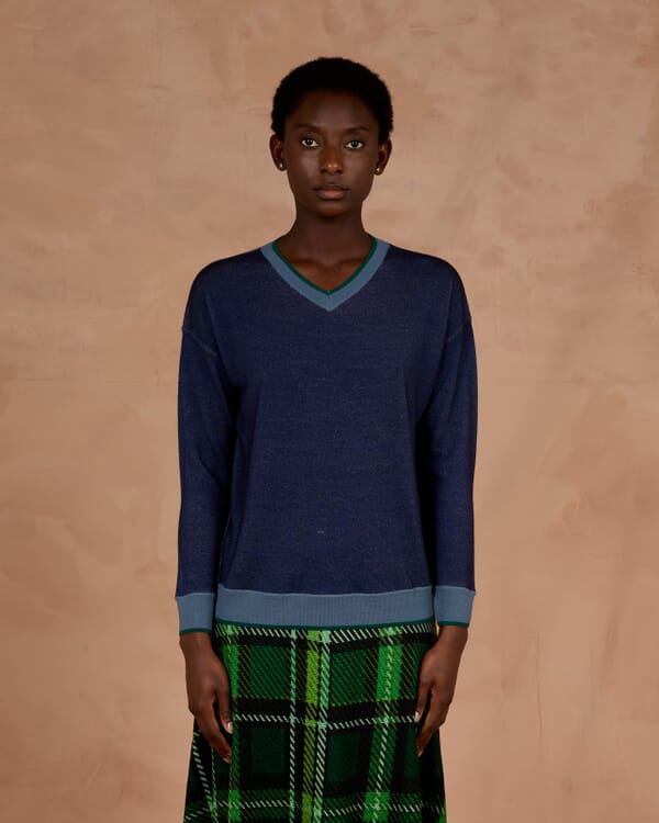 In Bed With You CONTRAST-EDGE PRINT CARDIGAN WITH POCKETS COL. 122