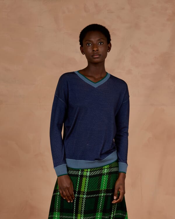 In Bed With You CONTRAST-EDGE PRINT CARDIGAN WITH POCKETS COL. 122