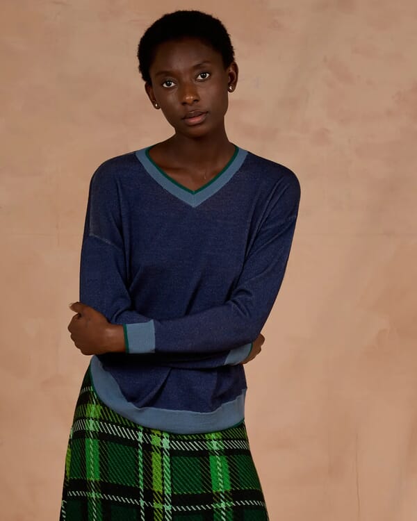 in bed with you CONTRAST-EDGE PRINT CARDIGAN WITH POCKETS COL. 122