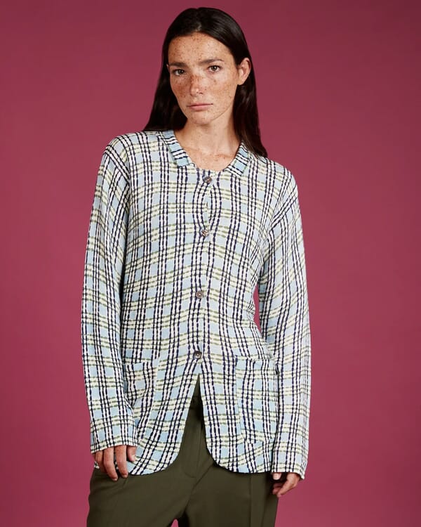 in bed with you CONTRAST-EDGE PRINT CARDIGAN WITH POCKETS COL. 122