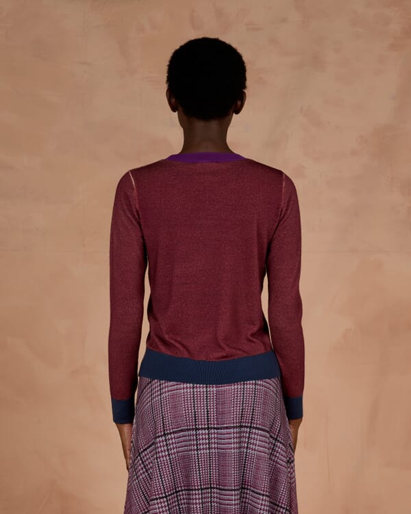 In Bed With You CONTRAST-EDGE PRINT CARDIGAN WITH POCKETS COL. 132