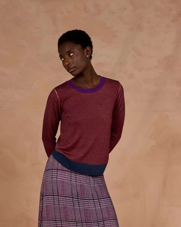 In Bed With You CONTRAST-EDGE PRINT CARDIGAN WITH POCKETS COL. 132