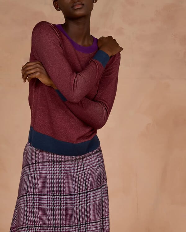 in bed with you CONTRAST-EDGE PRINT CARDIGAN WITH POCKETS COL. 132